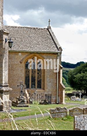 St. Michael und alle Engel normannischen Kirche in Guiting Power Stockfoto