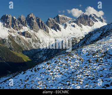 Kalkkoegel von Salfains, Neuschnee, Stubaier Alpen, Tirol, Österreich Stockfoto