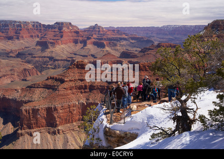 Blick über den Grand Canyon South Rim, Grand Canyon National Park, Arizona, USA, Amerika Stockfoto