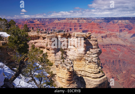 Blick über den Mather Point, Grand Canyon South Rim, Grand Canyon National Park, Arizona, USA, Amerika Stockfoto