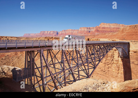Navajo-Brücke über den Colorado River, Marble Canyon, Vermillion Cliffs, Arizona, USA, Amerika Stockfoto