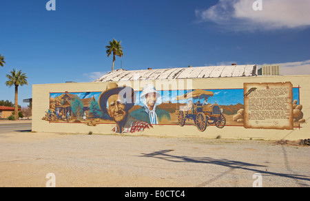 Wandmalereien in Twentynine Palms, Joshua Tree Nationalpark, Mojave-Wüste, Kalifornien, USA, Amerika Stockfoto