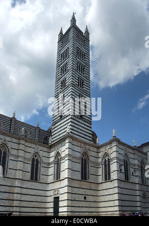 Landschaft rund um den Dom von Siena in Siena, Italien Stockfoto