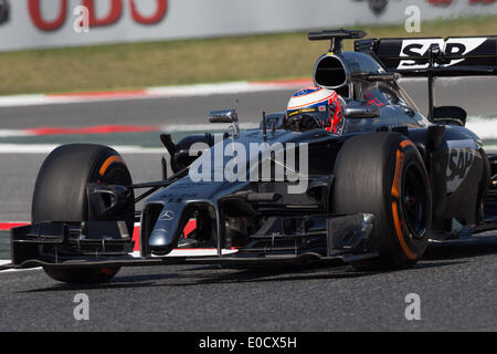 Catalunya, Barcelona, Spanien. 9. Mai 2014. Jenson Button (GBR) #22, McLaren-Mercedes - Formel 1 World Championship 2014 - Rd05, Grand Prix von Spanien am Circuit de Catalunya, Barcelona, Spanien, Freitag, 9. Mai 2014 Credit: Dpa picture-Alliance/Alamy Live News Stockfoto