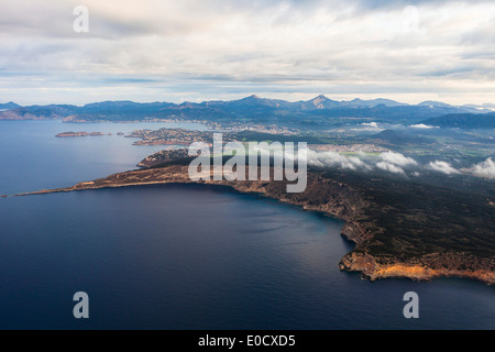 Küste von Mallorca, Luftaufnahme, Isla del Toro, Isla Malgrats, Santa Ponca, Balearen, Spanien Stockfoto