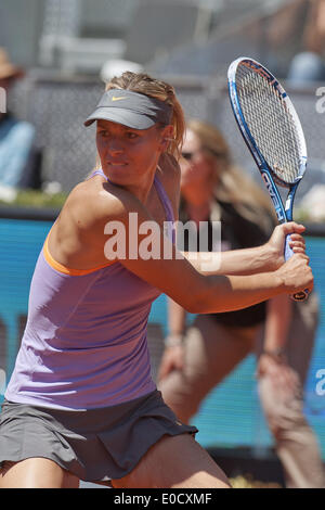 Madrid, Spanien. 9. Mai 2014. Maria Sharapova Russlands in Aktion bei den Mutua Madrid Open 2014 WTA Tennis World Tour 2014, Mutua Madrid Open 2014, sieben Tag - 09 Mai 2014. (Foto von Oscar Gonzalez/NurPhoto) Bildnachweis: Oscar Gonzalez/NurPhoto/ZUMAPRESS.com/Alamy Live-Nachrichten Stockfoto