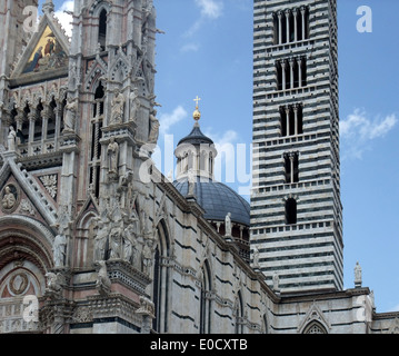 Landschaft rund um den Dom von Siena in Siena, Italien Stockfoto