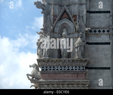 Landschaft rund um den Dom von Siena in Siena, Italien Stockfoto