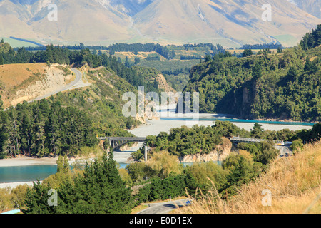 Rakaia Gorge, Mitte Canterbury, Südinsel, Neuseeland Stockfoto