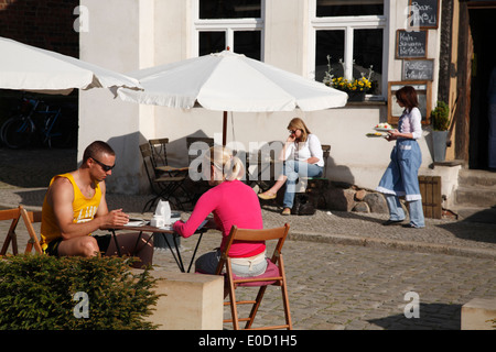 Restaurant EXEMPEL, Tangermünde, Tangermünde, Elbe-Radweg, Altmark, Sachsen-Anhalt, Deutschland, Europa Stockfoto