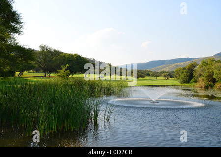 Gary Player Country Club Golf Course, Sun City holiday Resort, Pilanesberg, North West Province, Südafrika Stockfoto