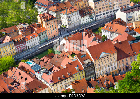 Panorama von Ljubljana, Slowenien, Europa. Stockfoto