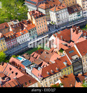 Panorama von Ljubljana, Slowenien, Europa. Stockfoto