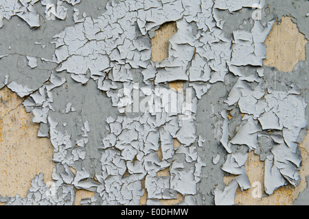 alte Risse Farbe auf die Betonwand Stockfoto