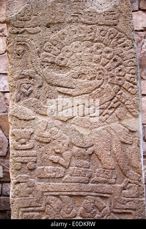 Stela Zapotec Zivilisation Monte Alban Museum Provinz Oaxaca Mexico Stockfoto