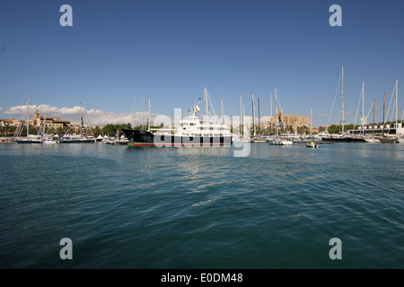 Kombinierte - Palma Boat Show 2014 / Palma Superyacht Show 2014 - Vorschau-Bilder - Superyacht Line-up + kleiner Handwerk Stockfoto