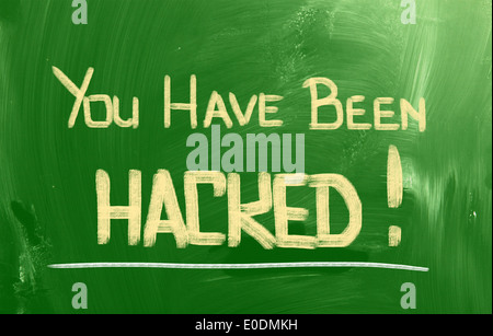 Sie wurden gehackt Konzept Stockfoto