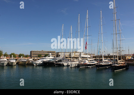 Kombiniert - Palma Boat Show 2014 / Palma Superyacht Show 2014 - Superyachten - Palma De Mallorca / Mallorca, Balearen Stockfoto