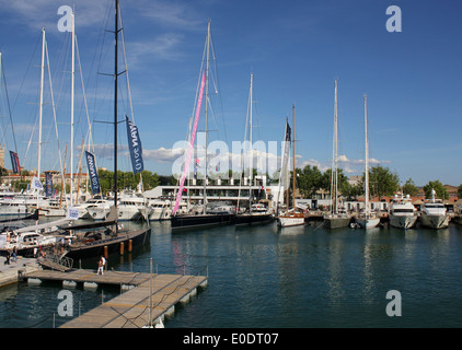 Kombinierte - Palma Boat Show 2014 / Palma Superyacht Show 2014 - Yachten - Palma De Mallorca / Mallorca, Balearen, Spanien. Stockfoto