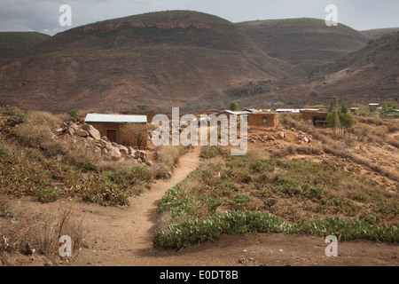 Koremi Dorf, in der Nähe von Harar im äthiopischen Hochland von Afrika. Stockfoto