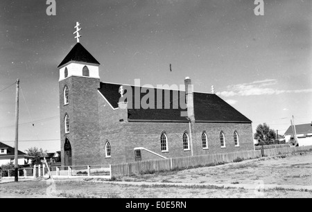 02. eine unbekannte Lethbridge-Kirche Stockfoto