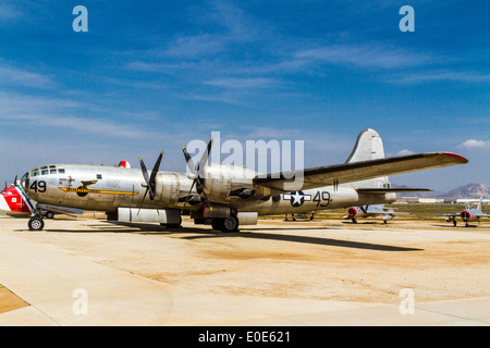 Eine Boeing b-29 Superfortress im März Bereich Air Museum in Riverside, Kalifornien Stockfoto