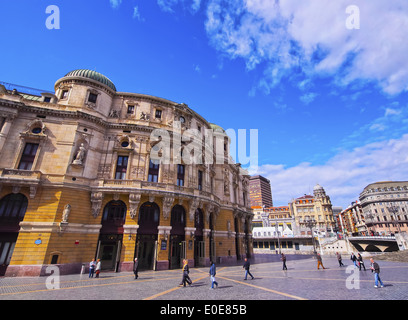 Das Teatro Arriaga - ein Opernhaus am Plaza de Arriaga in Bilbao, Vizcaya, Baskisches Land, Spanien Stockfoto