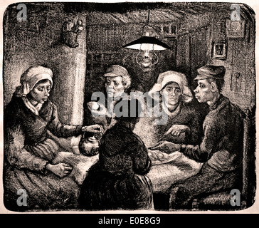 Die Kartoffel-Esser 1885 Vincent Van Gogh 1853-1890 niederländischen Niederlande Stockfoto