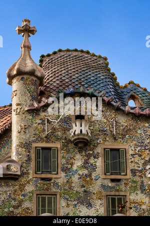 Casa Batlló entworfen von Antoni Gaudi, Barcelona, Spanien Stockfoto
