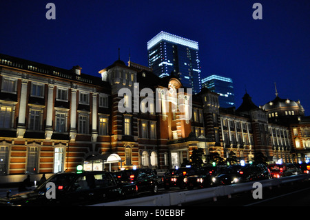 Tokyo Station Nachtansicht Stockfoto