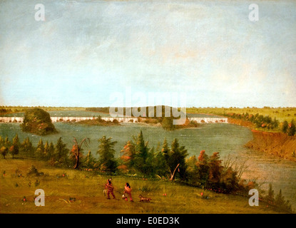 Die Wasserfälle des Heiligen Antonius 1871 George Catlin 1796-1872 US Vereinigte Staaten von Amerika USA Stockfoto