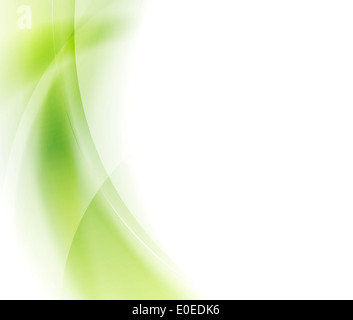 Abstrakte grüne Wellen Vektor-Grafik. Verlaufsgitter Stockfoto