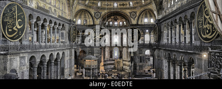 Innenansicht der Hagia Sophia, Istanbul Stockfoto