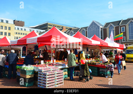 Northampton-Markt, dem Marktplatz, Northampton, Northamptonshire, England, Vereinigtes Königreich Stockfoto