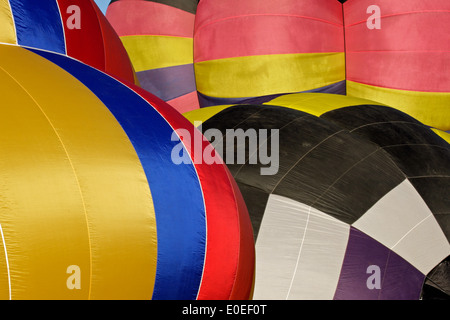 Nahaufnahme der bunten Heißluftballons Stockfoto