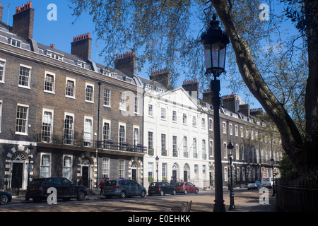 Bedford Square Bloomsbury London England UK georgischen Terrasse Reihenhaus wohnen Architektur aus dem 18. Jahrhundert Stockfoto