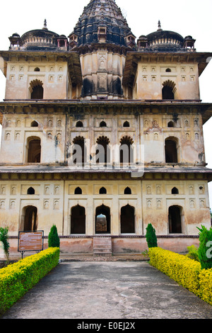 Ehrenmale von Maharaja Indrmani1672-1675, Ochha, Madhya Pradesh, Indien Stockfoto