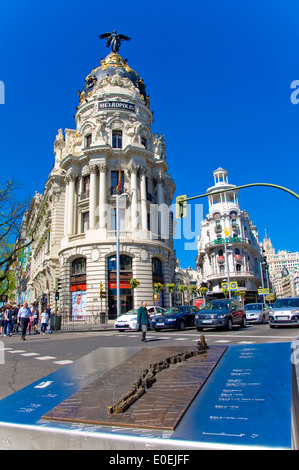 Modell der Gran Vía, Madrid, Spanien Stockfoto
