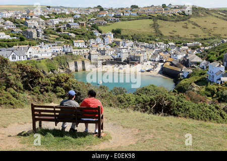 Der Hafen von Port Isaac in North Cornwall, weltweit bekannt als die Heimat von Doc Martin das TV-Drama mit Martin Clunes Stockfoto