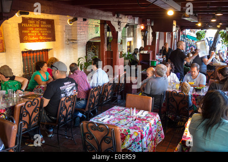 Los Angeles California, Los Angeles Plaza Historic District, mexikanisches Erbe, Olvera Street, plaza, Marktplatz, La Golondrina Casa, Restaurants Stockfoto