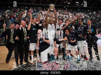 London, UK. 11. Mai 2014. Worcester Wölfe gewinnen Basketball BBL Playoff-Finale 90-78 ESH Gruppe Eagles Newcastle am Wembley Arena in London. Bildnachweis: Aktion Plus Sport/Alamy Live-Nachrichten Stockfoto