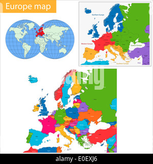 Europakarte Stockfoto