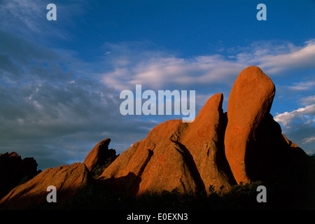 Rote Felsen ragt, Morgen, Roxborough State Park, Colorado USA Stockfoto