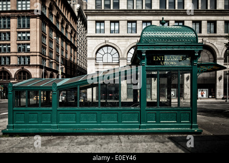 Astor Place u-Bahn Eingang kiosk Stockfoto