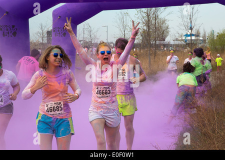 "Color Me Rad" 5K Run/Walk Stockfoto