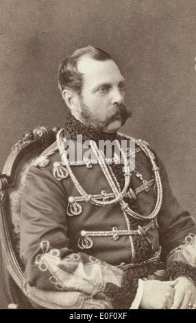 Alexander II, Kaiser von Russland, Brustbild, sitzend, nach rechts, um 1870 Stockfoto