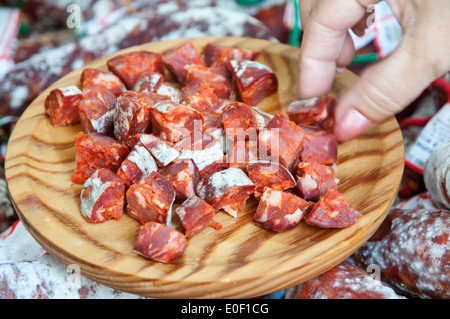 Chorizo-Gericht für Menschen Geschmack Stockfoto