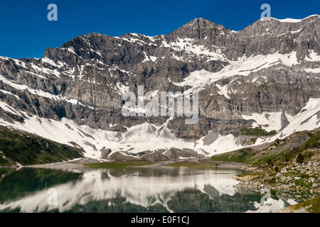 Schweiz, Lac de Salanfe mit dem Tour Sallière Berg im Hintergrund. 1925m Höhe. Stockfoto