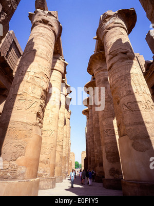 der Bezirk des Amun in Karnak-Tempel in der Nähe von Luxor Ägypten Stockfoto