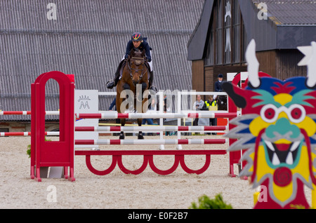 Olympic Champion Ingrid Klimke auf FRH Escada JS, Marbach Vielseitigkeit, 11. Mai 2014 Stockfoto